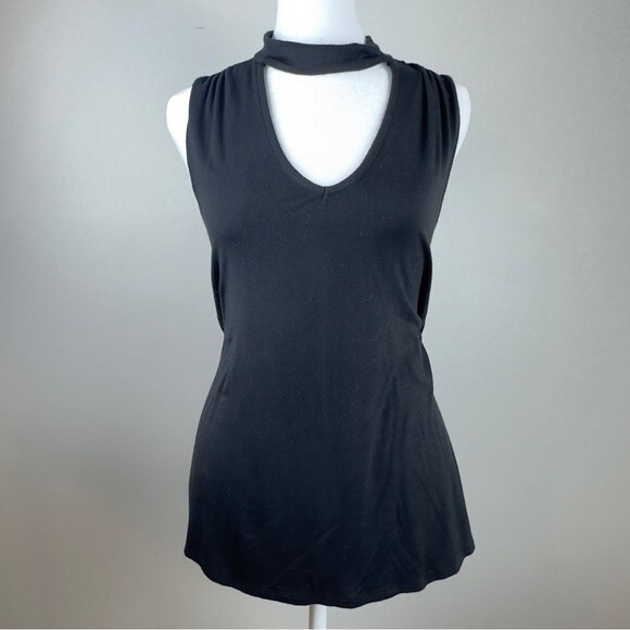 Karlie Black Choker Sleeveless Shirt Size Small - Picture 2 of 7
